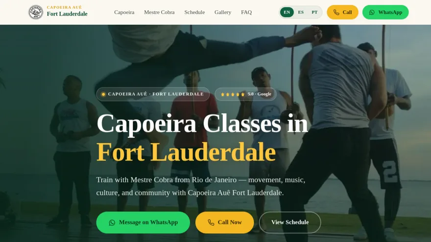 Capoeira Auê website